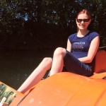 Angi am Tretboot